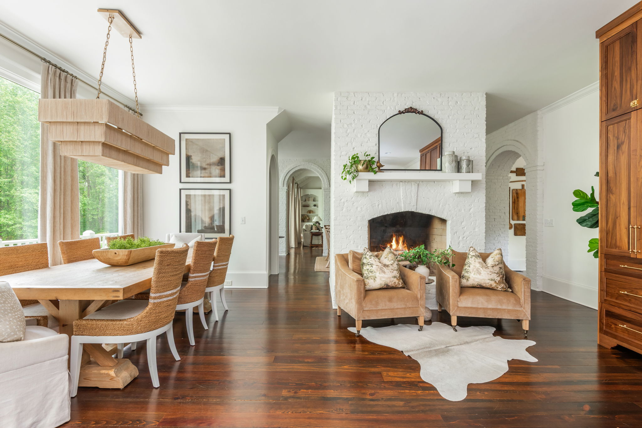Open living and dining